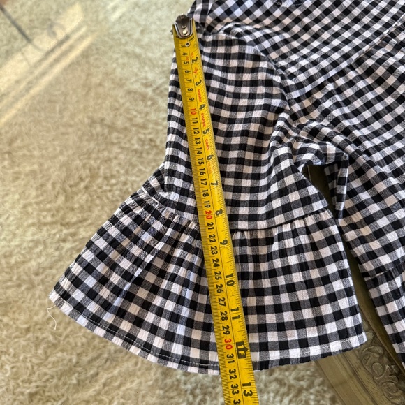 Tamnoon Bell Sleeve Dresses Lot of 2 Gingham and Striped Cotton Blend S Babydoll - Picture 6 of 16